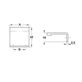 Furniture Handle Studio Finish: Chrome plated polishedSilver coloured anodisedBlack gloss Hole centres: 25 mm50 mm Dimensions: 40 x 42 mm70 x 42 mm Note: Please order screws separately:022.35.225: 22mm Screws for use with all Häfele handles where panel th