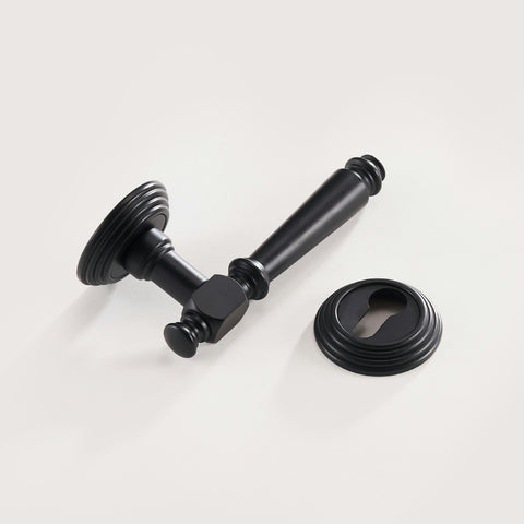 Brooks Solid Brass Door Lever | Black