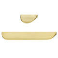 Luxe Furniture Handle | 4 Finishes | 2 Sizes Material: Zinc Alloy Finish: Chrome-plated, polishedNickel-plated, polishedCopper coloured, brushedBrass coloured, brushed Hole Centres: 32 mm160 mm Dimensions: 50 x 24 mm178 x 24 mm Note: Please order screws s