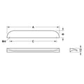 Luxe Furniture Handle | 4 Finishes | 2 Sizes Material: Zinc Alloy Finish: Chrome-plated, polishedNickel-plated, polishedCopper coloured, brushedBrass coloured, brushed Hole Centres: 32 mm160 mm Dimensions: 50 x 24 mm178 x 24 mm Note: Please order screws s