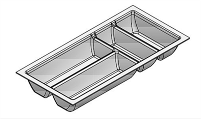 Linea Cutlery Insert — Anthracite