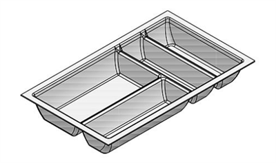 Linea Cutlery Insert — Anthracite