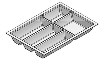 Linea Cutlery Insert — Anthracite