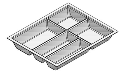 Linea Cutlery Insert — Anthracite