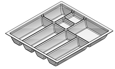 Linea Cutlery Insert — Anthracite