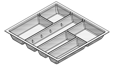 Linea Cutlery Insert — Anthracite