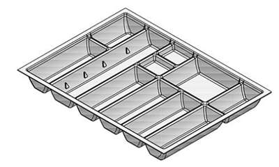 Linea Cutlery Insert — Anthracite