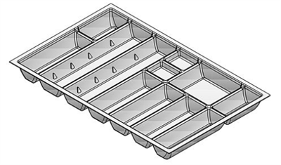 Linea Cutlery Insert — Anthracite