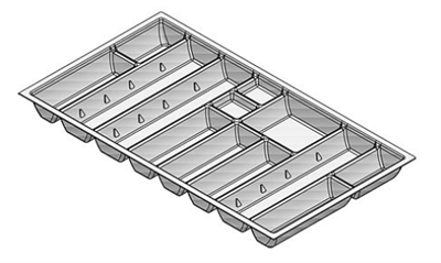 Linea Cutlery Insert — Anthracite