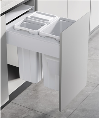 Krome Three Bin [1 X 27l, 2 X 9l] White
