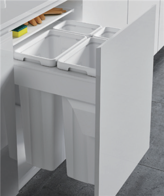Krome Quad Bin 72l [2 X 27l + 2 X 9l] White