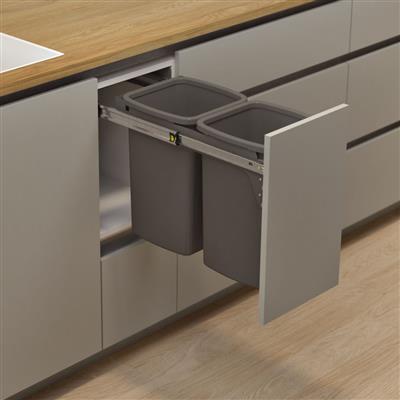Hideaway Compact Soft Close Bin — Charcoal