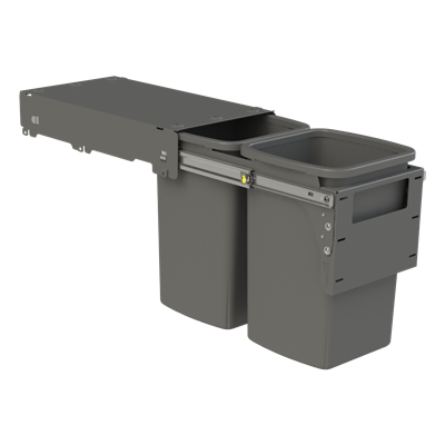 Hideaway Compact Soft Close Bin — Charcoal