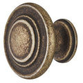 Antique Knob Studio Finish: Antique ironAntique brassAntique pewterBlack mattNickel-plated brushed Dimensions: 34 x 25 mm Note: Please order screws separately:022.35.225: 22mm Screws for use with all Häfele handles where panel thickness is 16 - 18mm022.35