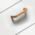 Timber Furniture Handle in Ash Black Stained or Oak Natural Lacquered, 38 height Material: AshOak Finish: Black StainedNatural Lacquered Hole Centres: 160 mm192 mm224 mm Dimensions: 176 x 38 mm208 x 38 mm240 x 38 mm Note: Please order screws separately:02