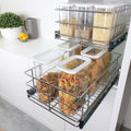 Pull Out Pantry Wire Basket Side Mount (150mm High)