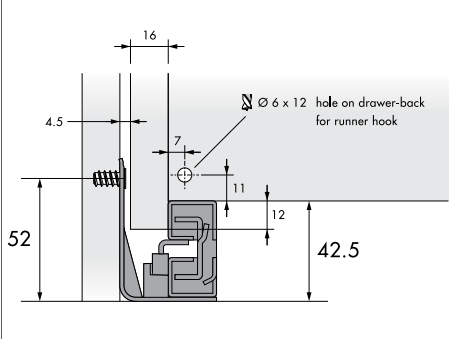 KitchenLibrary Concealed Runner – Soft-Close, 30kg