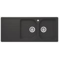 Häfele Quartz double bowl sink with drainer