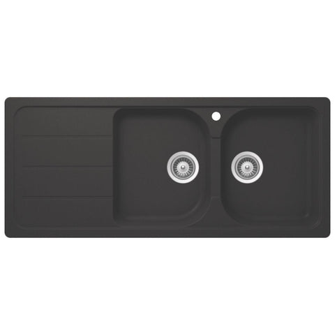 Häfele Quartz double bowl sink with drainer
