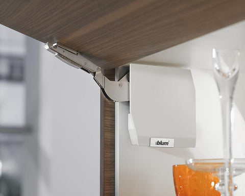 Blum AVENTOS Overhead Stay HK-S Lift Mechanism Set with BLUMOTION in White. Power Factor: 400 - 1000. Cabinet height to a maximum of 600mm *20K2C00.06*