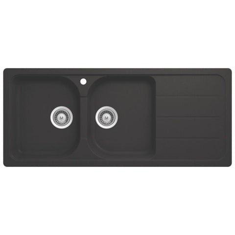 Häfele Quartz double bowl sink with drainer
