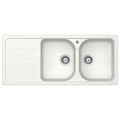 Häfele Quartz double bowl sink with drainer