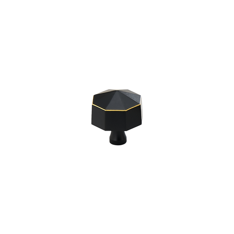 Ronald Solid Brass Knob | Black S - M