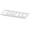 Hettich OrgaTray 440 white plastic cutlery insert for kitchen drawers, adjustable tray for organized utensil storage.