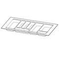 Hettich OrgaTray 440 white plastic cutlery insert for kitchen drawers, adjustable tray for organized utensil storage. OrgaTray 440 kitchen drawer organizer for cabinet widths 701–800 mm