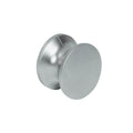 Push Button Area of application: For push-lock espagnolette locks or rim locks Material: Plastic Finish/Colour: Matt nickel plated Panel thickness: 13-19 mm Installation: For screw fixing Hafele