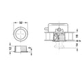 Rosette for 19 mm Panels Area of application: For push-lock espagnolette locks or rim locks Material: Plastic Finish/Colour: Matt nickel plated Panel thickness: 19 mm Installation: For press fitting Hafele