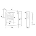 Keya Tronic Plus - Pin Code Lock Area of application: Sports and Leisure CentresClinics and HospitalsLibraries and MuseumsSchools and UniversitiesAdministration and Commercial OfficesRV and Caravans Features: IP45 rated to wet areas96 hour salt spray test