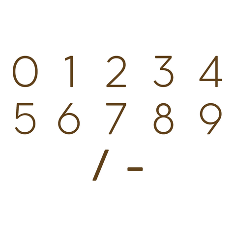 Oversized Smooth Solid Brass Floating Numbers | Bronze 25cm - 40cm