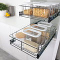 Pull Out Pantry Wire Basket Side Mount (100mm High)