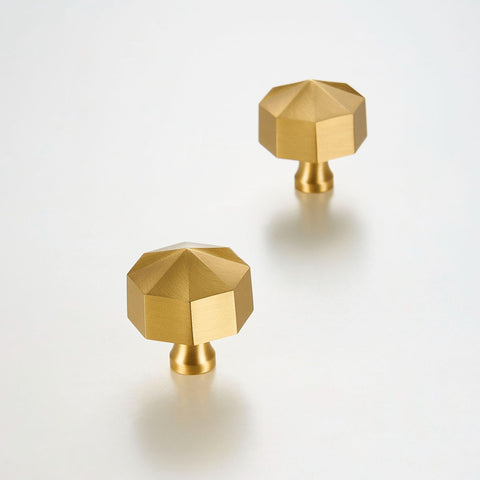 Ronald Solid Brass Knob | Gold S - M