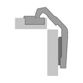 Hettich Sensys Corner Hinge – Obsidian Black, Expanding Sockets FLASH Hinge for corner cabinet folding doors Without self closing feature (Intermat 9930) Quality classification under EN 15570, Level 2 Opening angle 50° / 65° For door thickness 15 - 21 mm