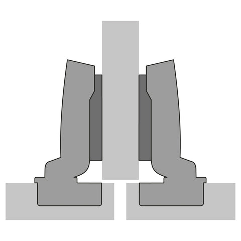 Hettich Sensys Hinge, For Thick Doors 15-32 mm, 95° Opening, Half Overlay - Screw-on