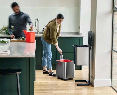 Totem Max 60L Stainless-steel Waste & Recycling Bin Starter Set