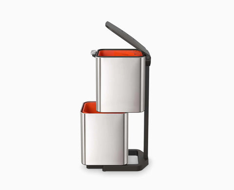 Totem Max 60L Stainless-steel Waste & Recycling Bin Starter Set