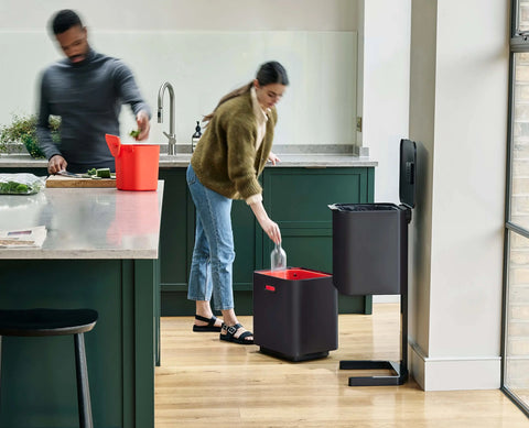 Totem Max 60L Black Waste & Recycling Bin Starter Set
