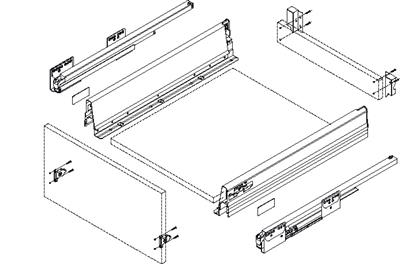 Krome Double Wall Soft Close Drawer Kit - 86 x 500mm