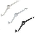 Häfele Duo Forte - Flap Fitting Features: Suitable for flaps with handle or push-to-open functionAdjusting the arms (overshear) turns the lid stay into a flap stayLess space required inside the cabinetWear-resistant friction coupling with large adjusting