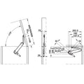 Häfele Maxi Up Opening angle: Approx. 75º Material: Stay: Zinc alloyMounting brackets, screw-on brackets: SteelSafety cap for adjusting screw: Plastic Finish: Nickel platedSafety cap: Grey Colour: Adjusting screw, model G: BrownAdjusting screw, model H: B