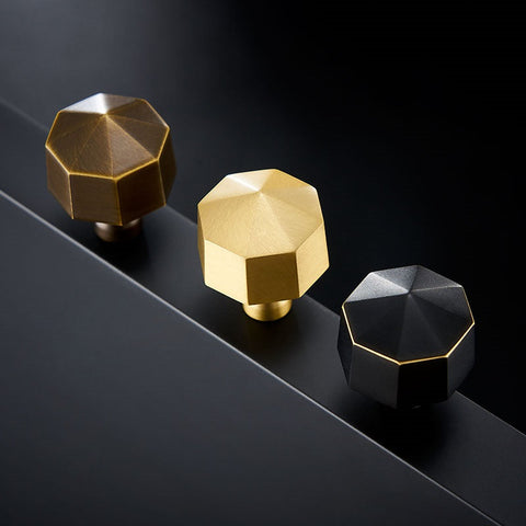 Ronald Solid Brass Knob | Gold S - M