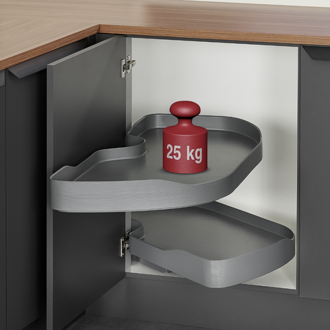 Ninka Trigon blind corner pull-out in dark grey