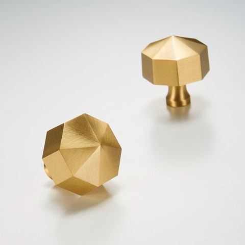 Ronald Solid Brass Knob | Gold S - M