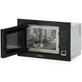 Hafele 25L Integrated Convention Microwave Touch Control Features: 25 Litre capacityFrameless black glassWhite LED display with touch controlsDefrost by weight and timeStainless steel cavity10 Pre-set food typesChild lockTimer900W Microwave power1100W Gri