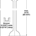 Discreet reinforcement kit for tall cabinet doors, designed to prevent warping or bowing over time. Suitable for vertical or horizontal installation on hinged or sliding wooden doors 16 mm thick or more. Includes steel threaded rod, zinc alloy tensioner, and plastic trim components in black or white. Recess-mounted for seamless integration, with easy tension adjustment via hex nut.
