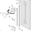Discreet reinforcement kit for tall cabinet doors, designed to prevent warping or bowing over time. Suitable for vertical or horizontal installation on hinged or sliding wooden doors 16 mm thick or more. Includes steel threaded rod, zinc alloy tensioner, and plastic trim components in black or white. Recess-mounted for seamless integration, with easy tension adjustment via hex nut.