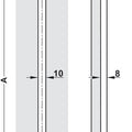 Discreet reinforcement kit for tall cabinet doors, designed to prevent warping or bowing over time. Suitable for vertical or horizontal installation on hinged or sliding wooden doors 16 mm thick or more. Includes steel threaded rod, zinc alloy tensioner, and plastic trim components in black or white. Recess-mounted for seamless integration, with easy tension adjustment via hex nut.